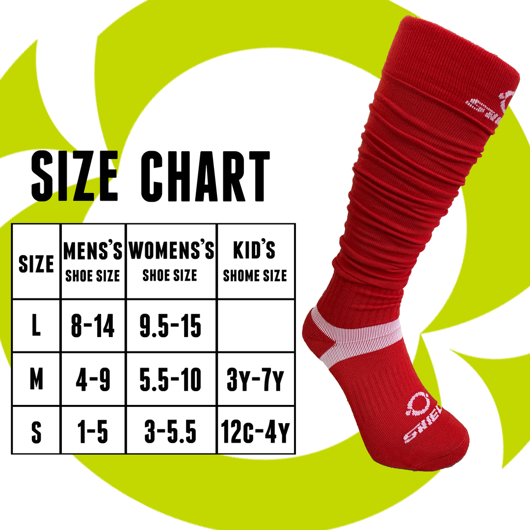 O Shield Football Scrunch Socks- Red