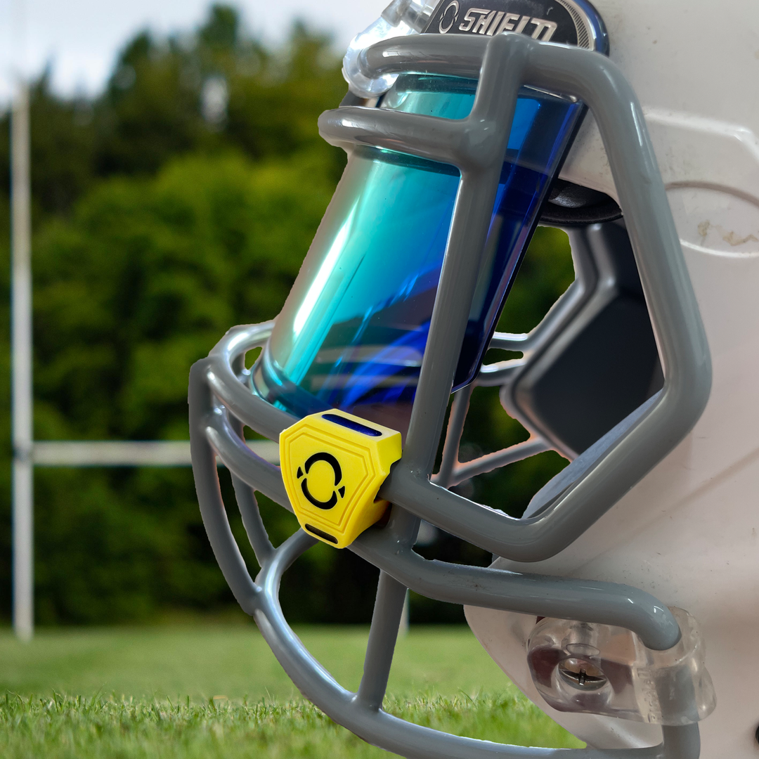 O Shield Football Visor Clips- Yellow / Gold