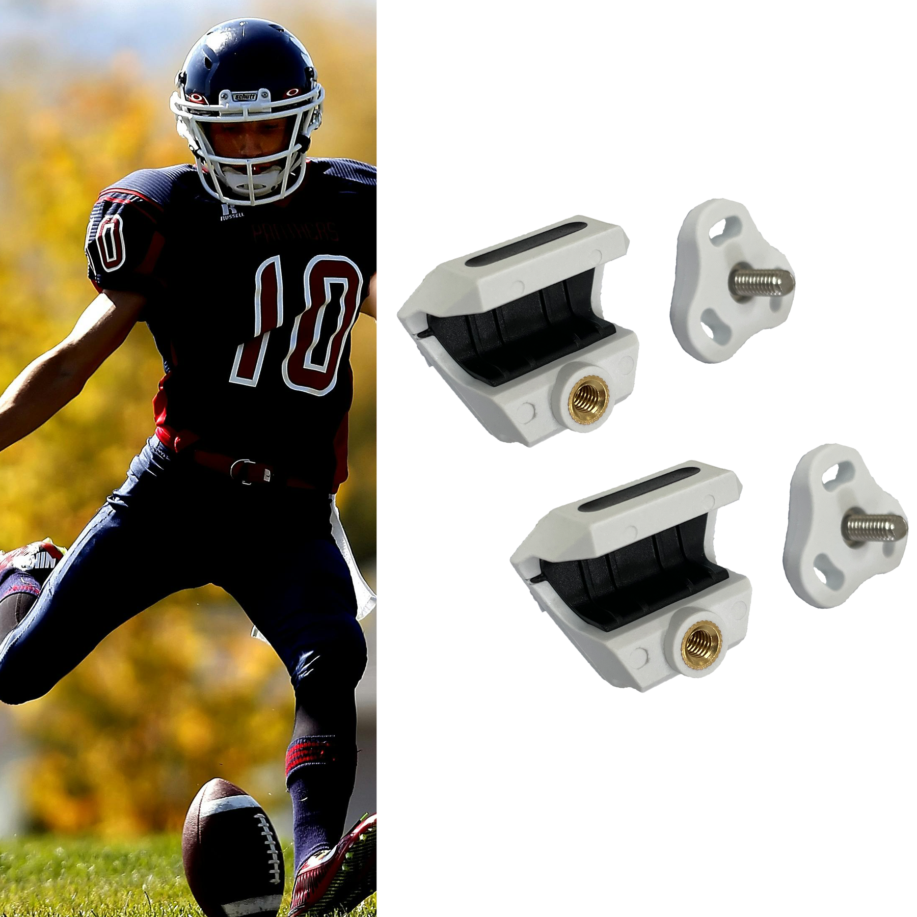 ag ii football helmet stabilizer clips O Shield Football Visor Clips- White – O SHIELD SPORTS