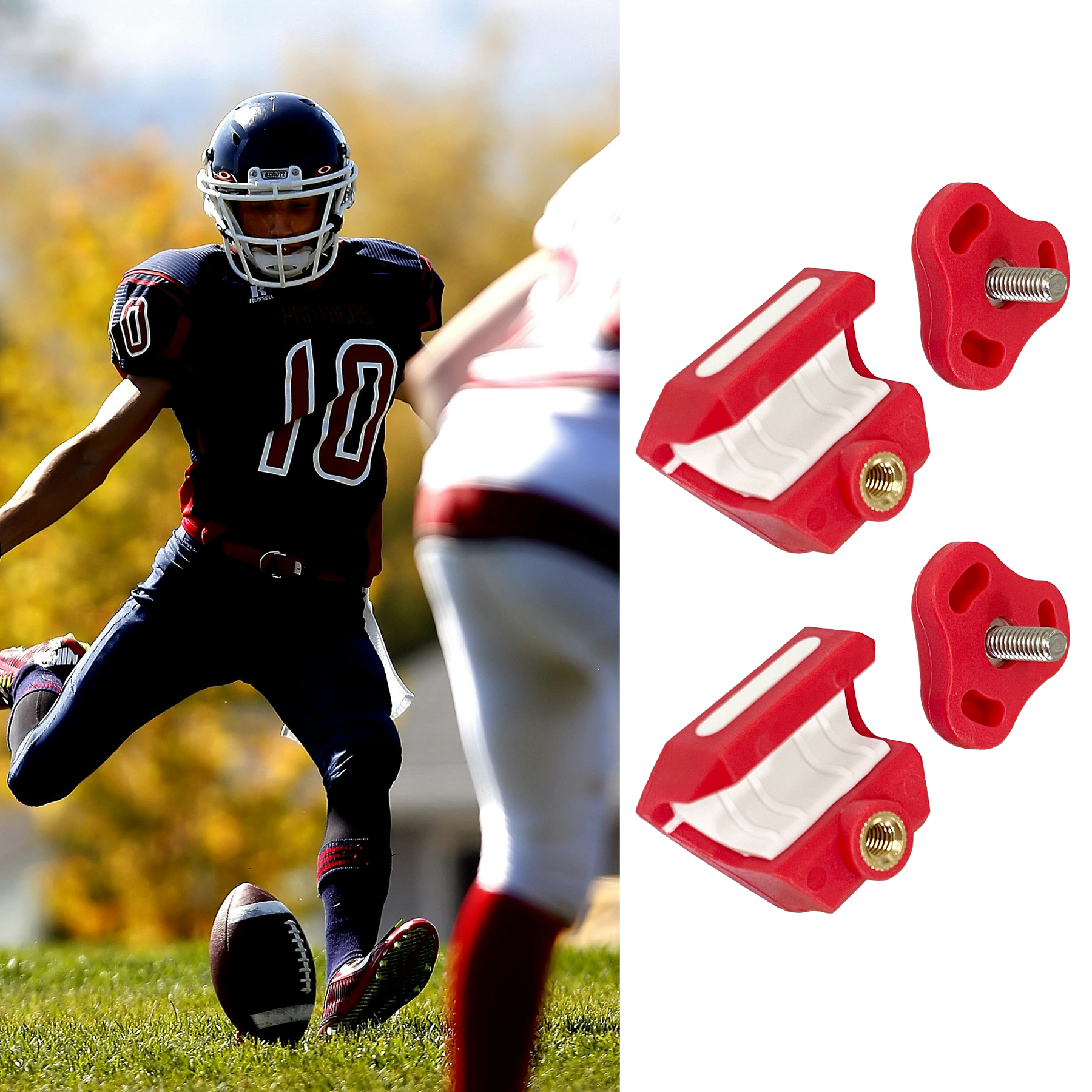 ag ii football helmet stabilizer clips O Shield Football Visor Clips- Red – O SHIELD SPORTS
