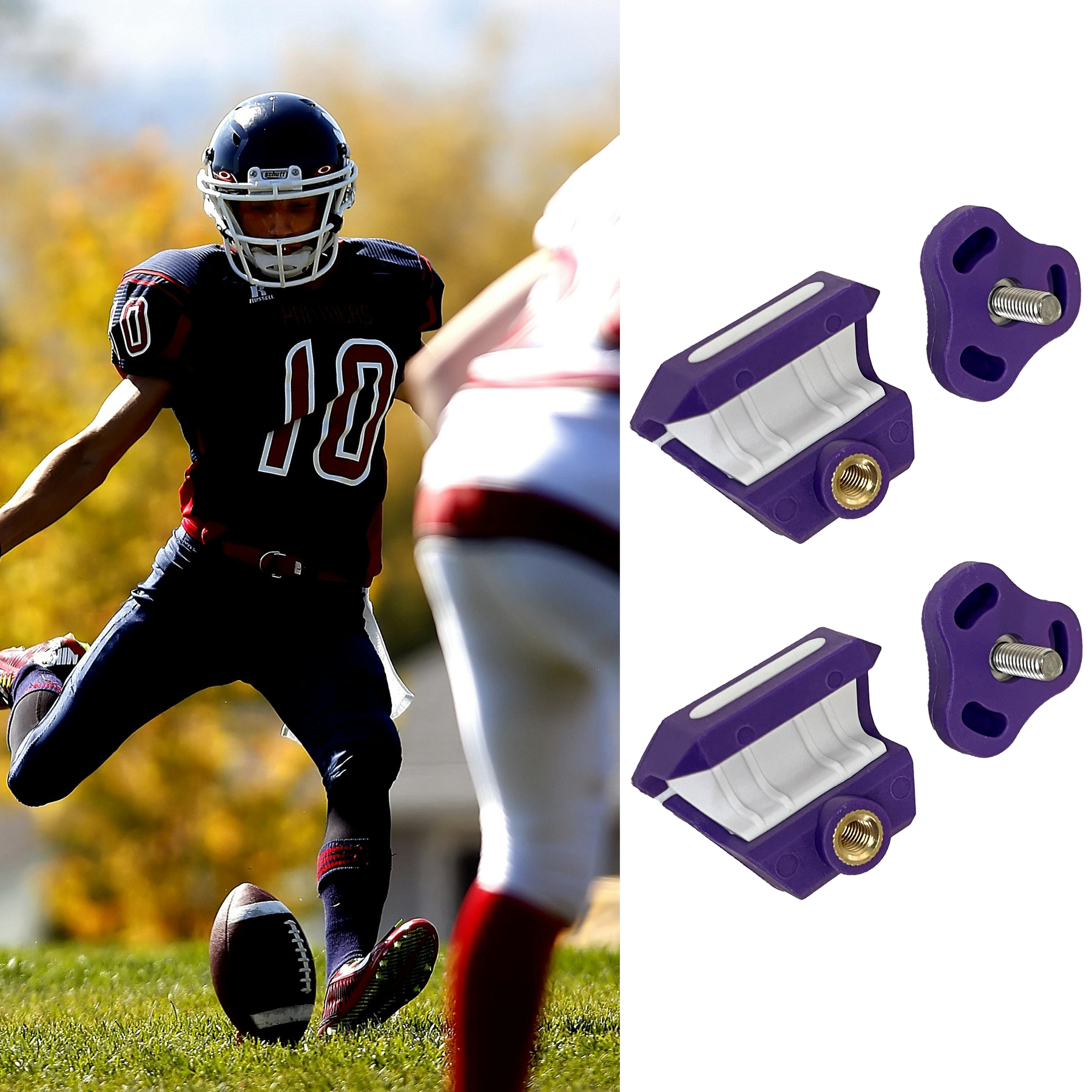 ag ii football helmet stabilizer clips O Shield Football Visor Clips- Purple – O SHIELD SPORTS