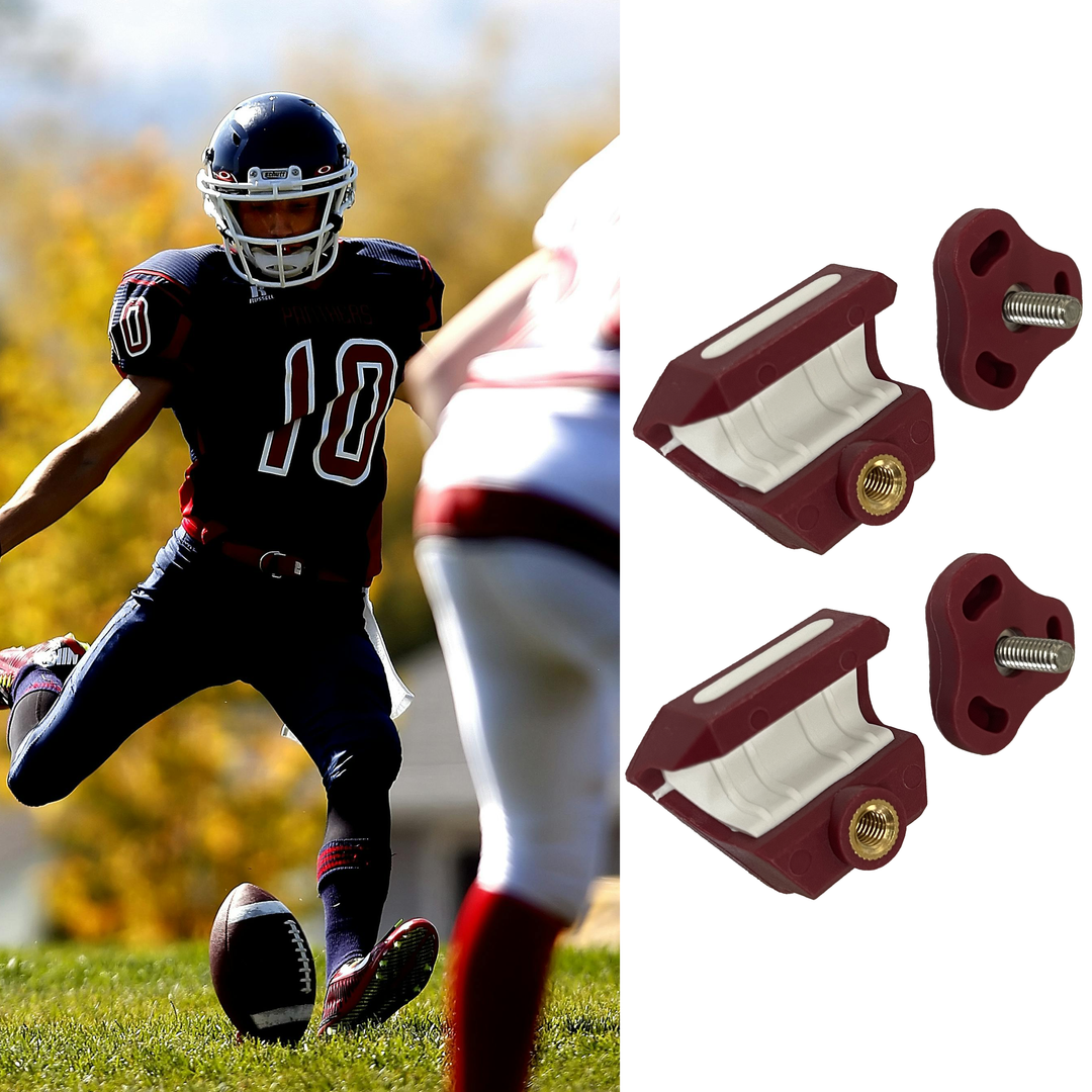 O Shield Football Visor Clips- Maroon
