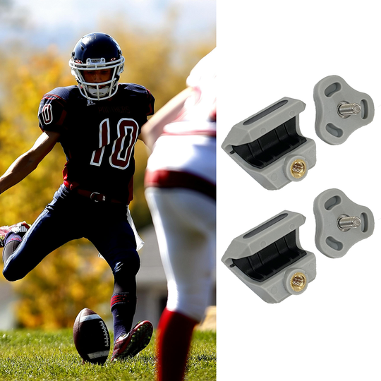 O Shield Football Visor Clips- Gray / Silver