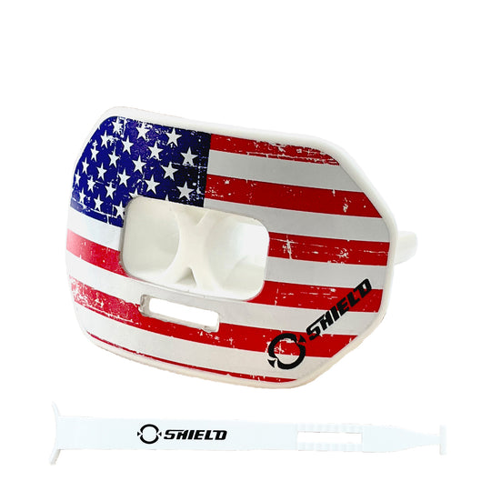 O Shield Vortex Series Football Mouthguard- American Flag
