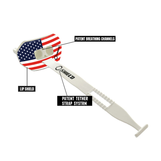 O Shield Vortex Series Football Mouthguard- American Flag