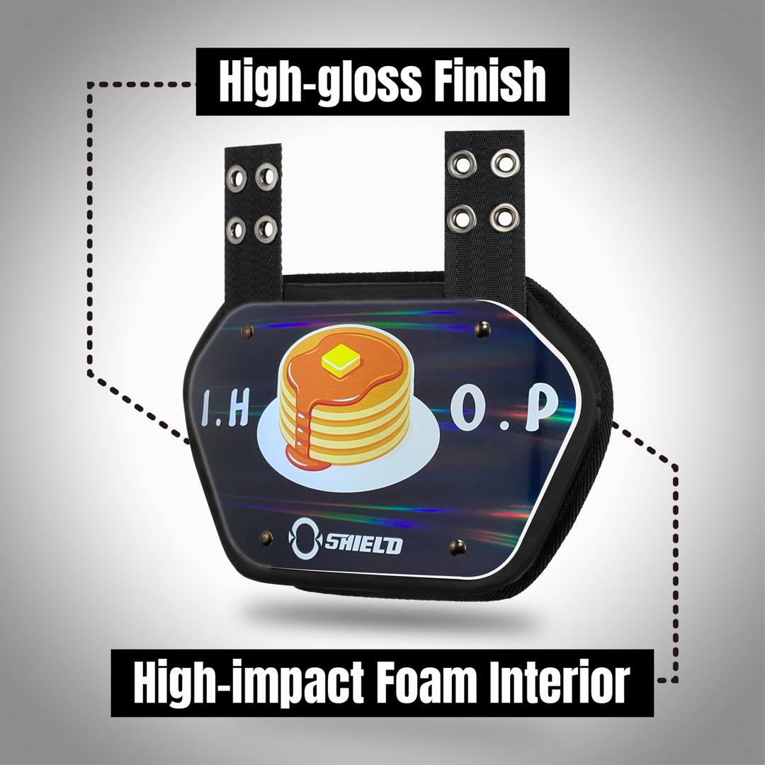 O Shield Black Iridescent I.H.O.P. Football Back Plate – O SHIELD SPORTS