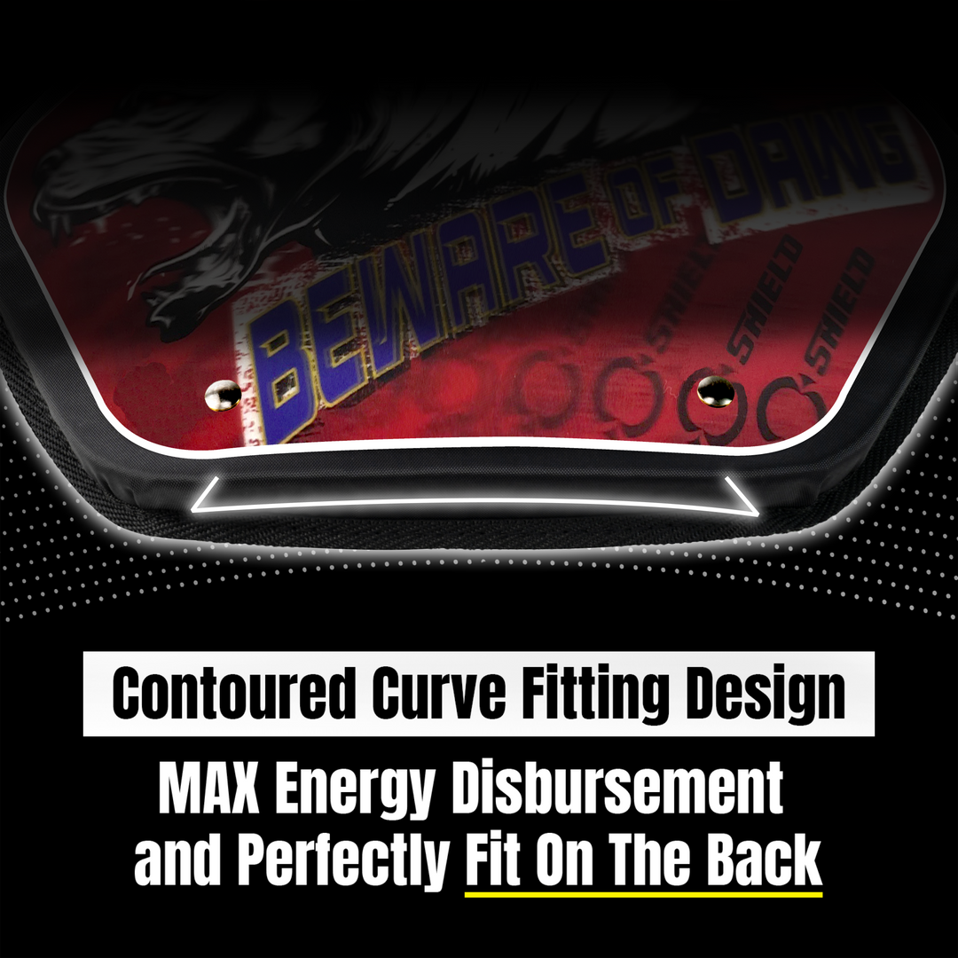 O Shield ‎3D Be Aware of Dog Football Back Plate, Backplate Football, Expression Series