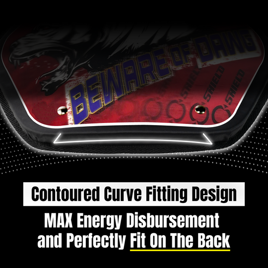 O Shield ‎3D Be Aware of Dog Football Back Plate, Backplate Football, Expression Series