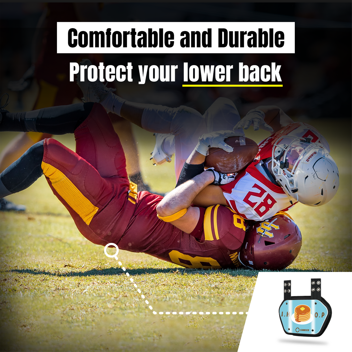 O Shield ‎Chrome I.H.O.P.  Football Back Plate, Backplate Football, Expression Series