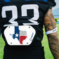 O Shield State of ‎Texas 2.0 Football Back Plate, Lower Back Pads for Football Players, Rear Protector, Universal Fit
