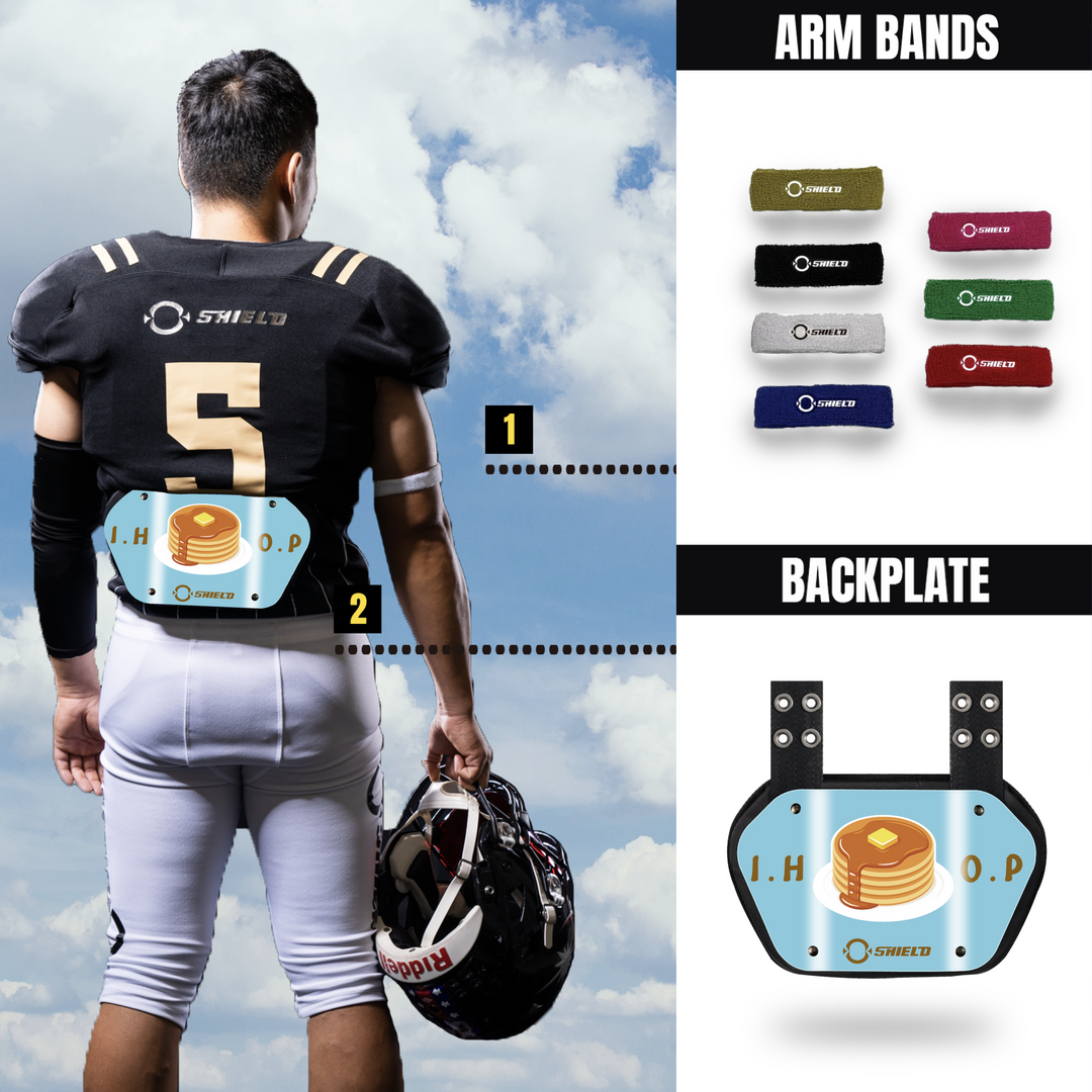 O Shield ‎Chrome I.H.O.P.  Football Back Plate, Backplate Football, Expression Series
