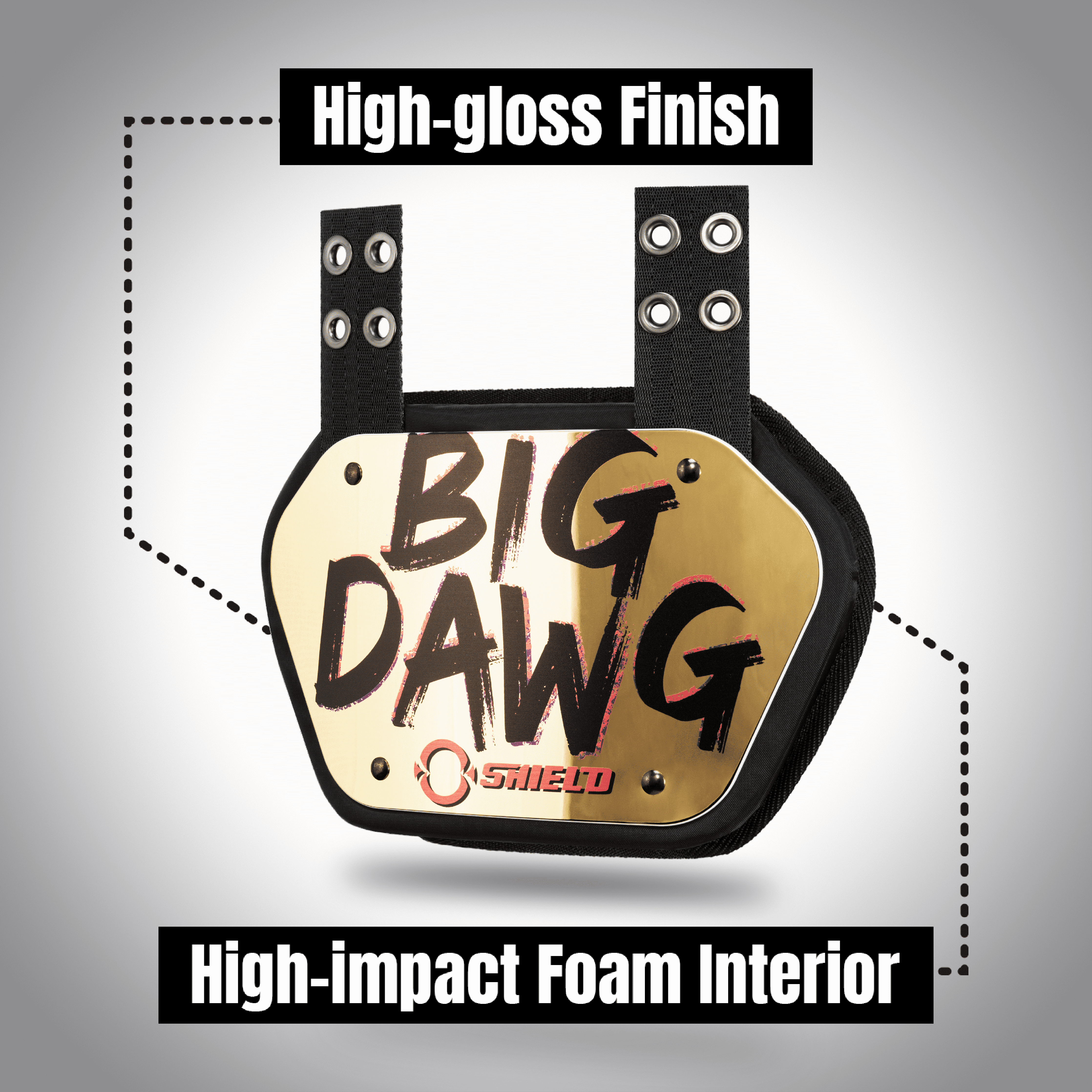 O Shield Football Lower Back Pad – Lower Back & Spine Protection For Players Under 180 Lbs