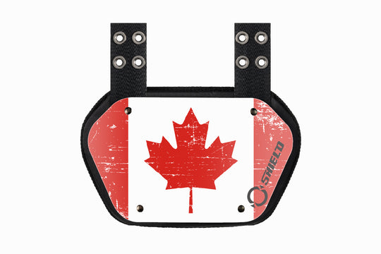 O Shield Canada Flag Football Back Plate, Lower Back Pads for Football Players, Rear Protector