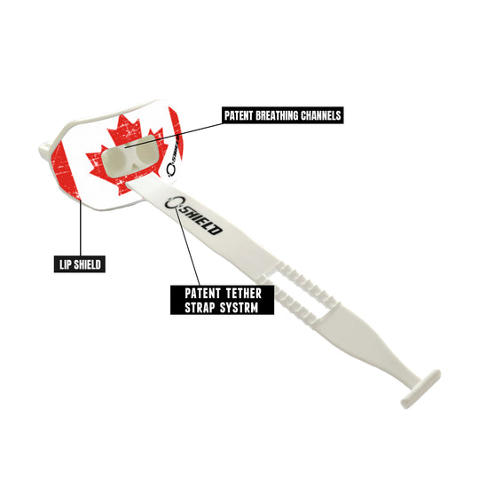 O Shield Vortex Series Football Mouthguard- Canada Flag