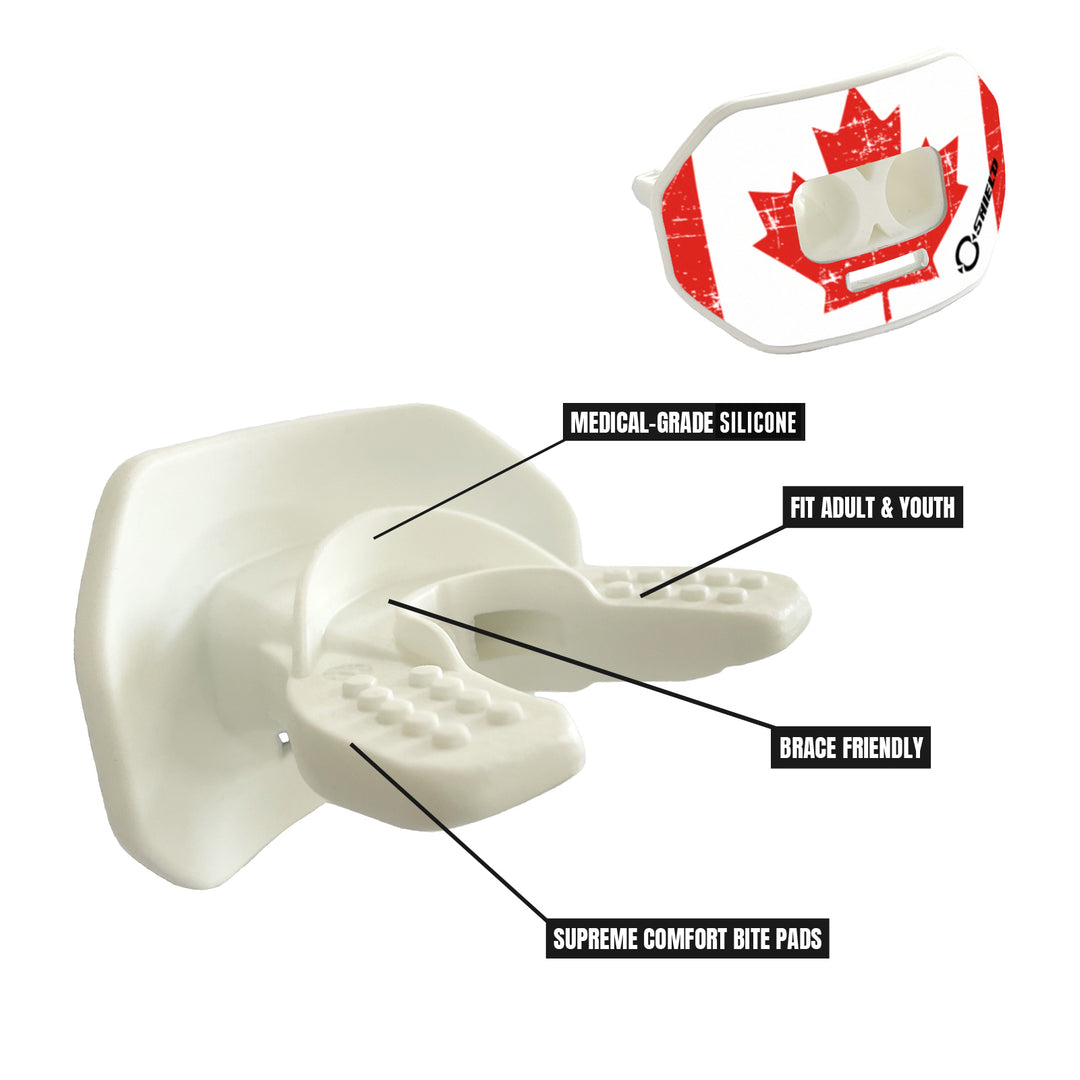 O Shield Vortex Series Football Mouthguard- Canada Flag