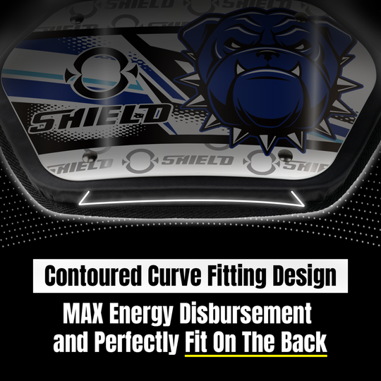 O Shield Danger Dog Football Back Plate, Back Plate for Football, Lower Back Pads for Football Players, Rear Protector