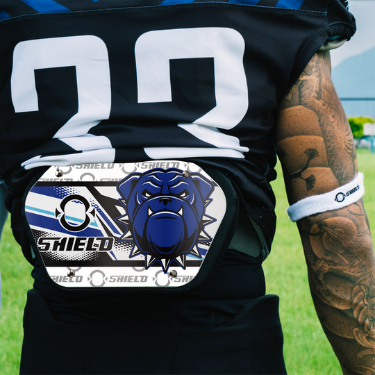 O Shield Danger Dog Football Back Plate, Back Plate for Football, Lower Back Pads for Football Players, Rear Protector