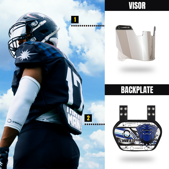 O Shield Danger Dog Football Back Plate, Back Plate for Football, Lower Back Pads for Football Players, Rear Protector