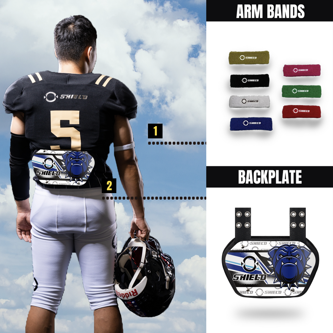 O Shield Danger Dog Football Back Plate, Back Plate for Football, Lower Back Pads for Football Players, Rear Protector