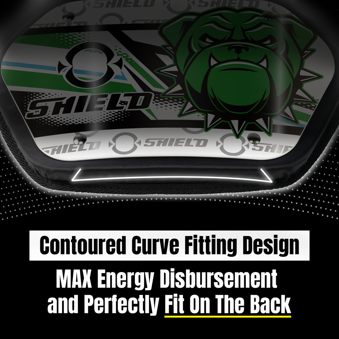 O Shield Danger Dog Football Back Plate, Back Plate for Football, Lower Back Pads for Football Players, Rear Protector