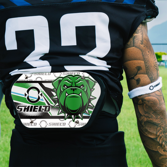 O Shield Danger Dog Football Back Plate, Back Plate for Football, Lower Back Pads for Football Players, Rear Protector