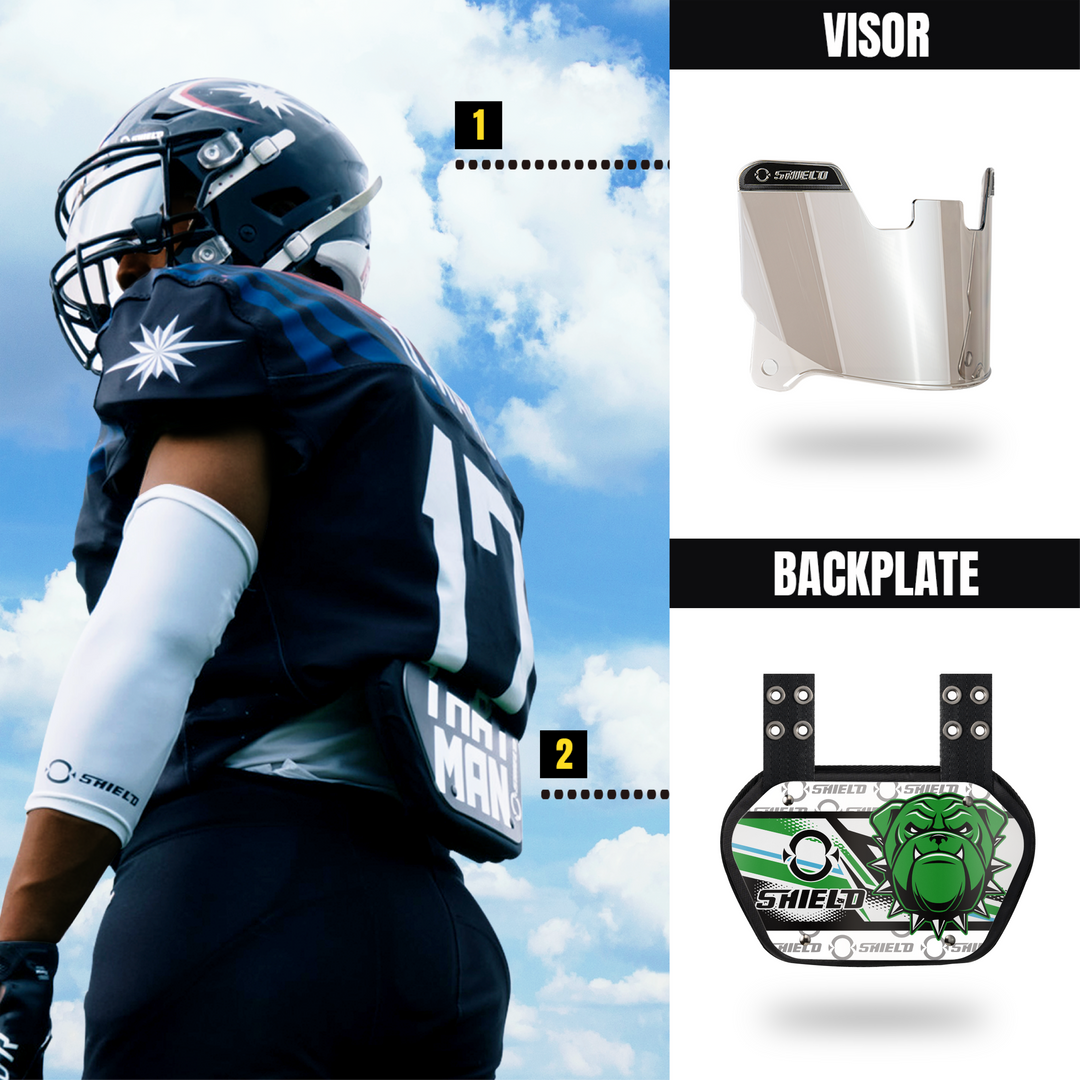 O Shield Danger Dog Football Back Plate, Back Plate for Football, Lower Back Pads for Football Players, Rear Protector