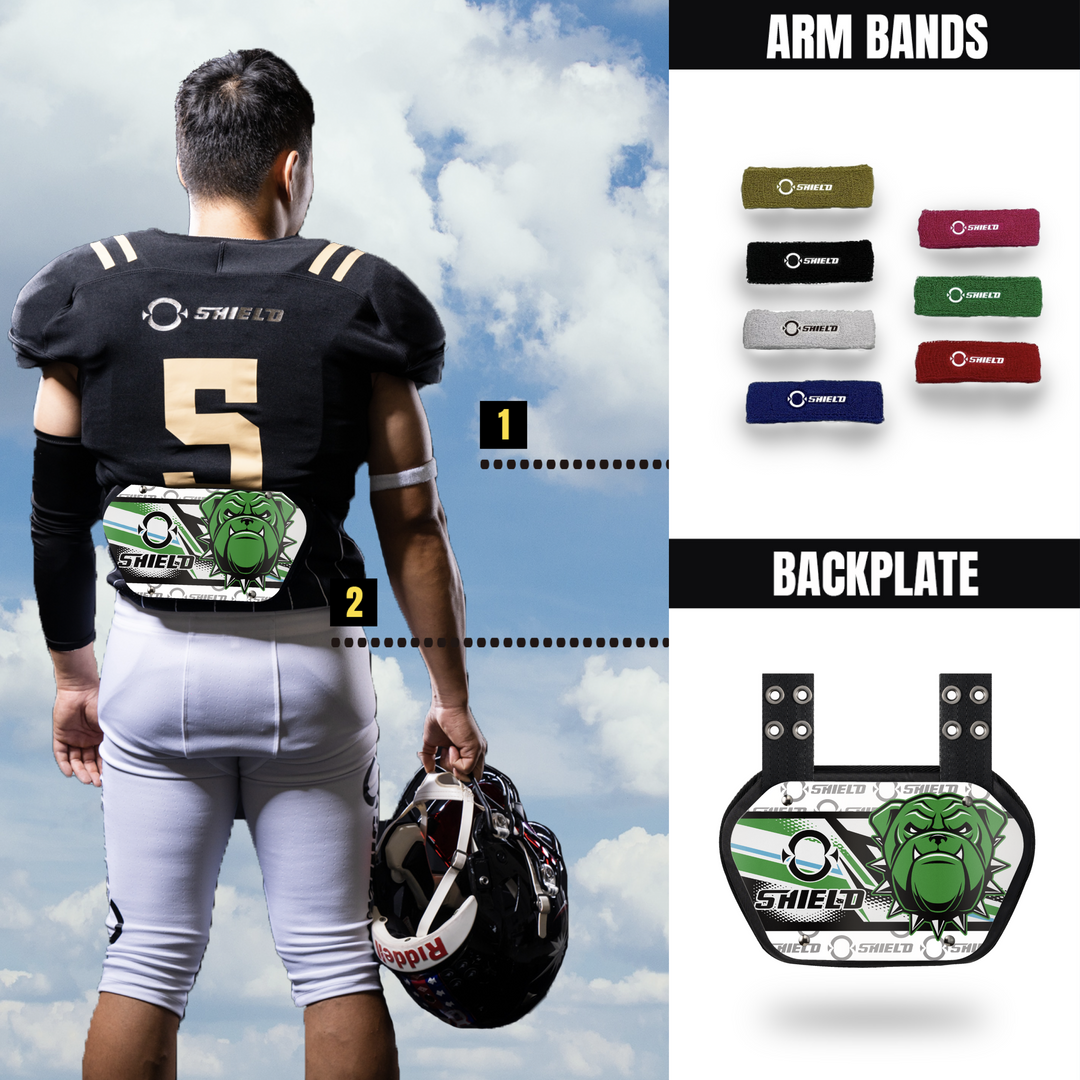O Shield Danger Dog Football Back Plate, Back Plate for Football, Lower Back Pads for Football Players, Rear Protector