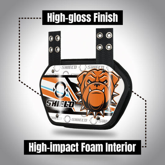 O Shield Danger Dog Football Back Plate, Back Plate for Football, Lower Back Pads for Football Players, Rear Protector
