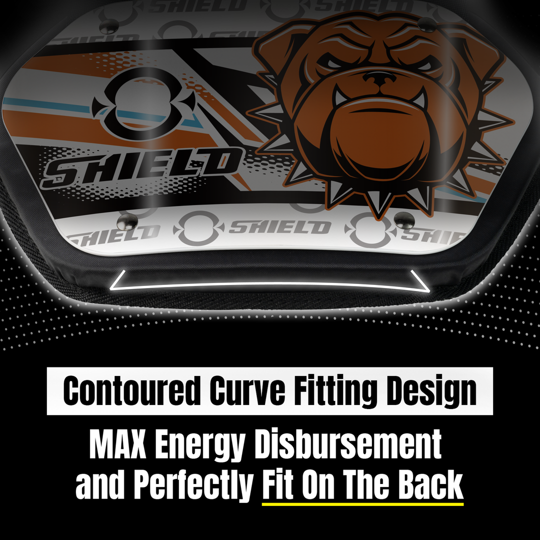 O Shield Danger Dog Football Back Plate, Back Plate for Football, Lower Back Pads for Football Players, Rear Protector