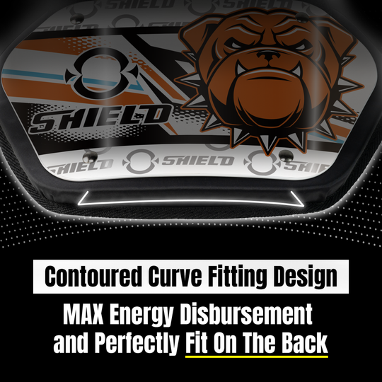 O Shield Danger Dog Football Back Plate, Back Plate for Football, Lower Back Pads for Football Players, Rear Protector