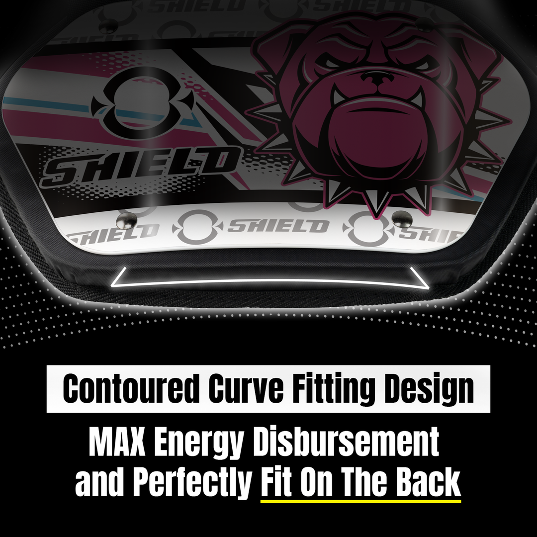 O Shield Danger Dog Football Back Plate, Back Plate for Football, Lower Back Pads for Football Players, Rear Protector