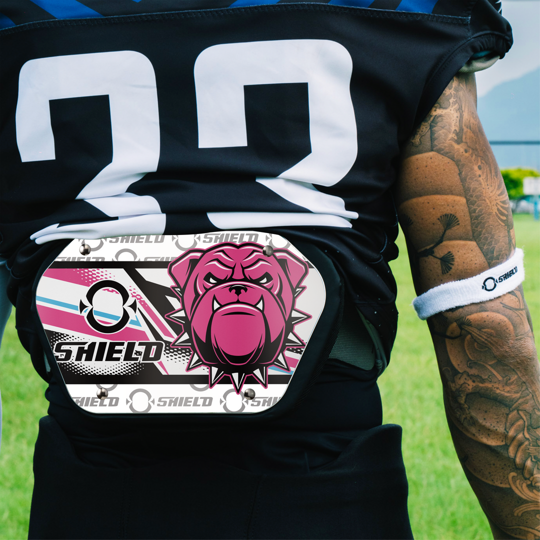 O Shield Danger Dog Football Back Plate, Back Plate for Football, Lower Back Pads for Football Players, Rear Protector