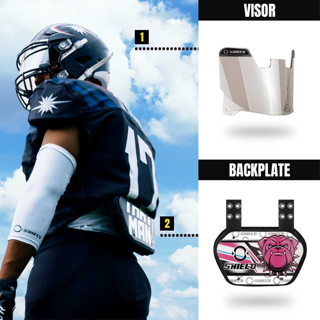 O Shield Danger Dog Football Back Plate, Back Plate for Football, Lower Back Pads for Football Players, Rear Protector