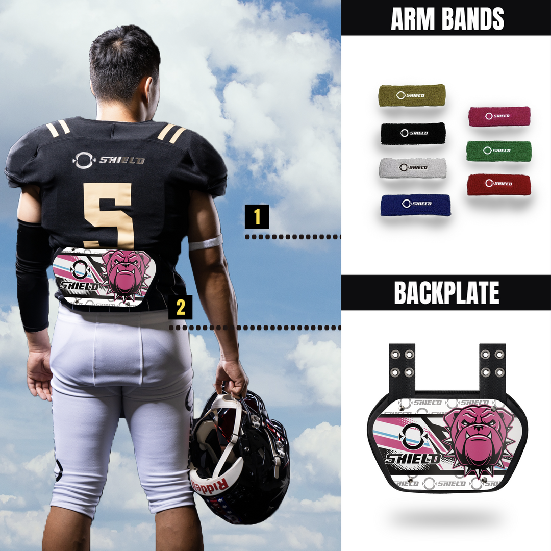 O Shield Danger Dog Football Back Plate, Back Plate for Football, Lower Back Pads for Football Players, Rear Protector