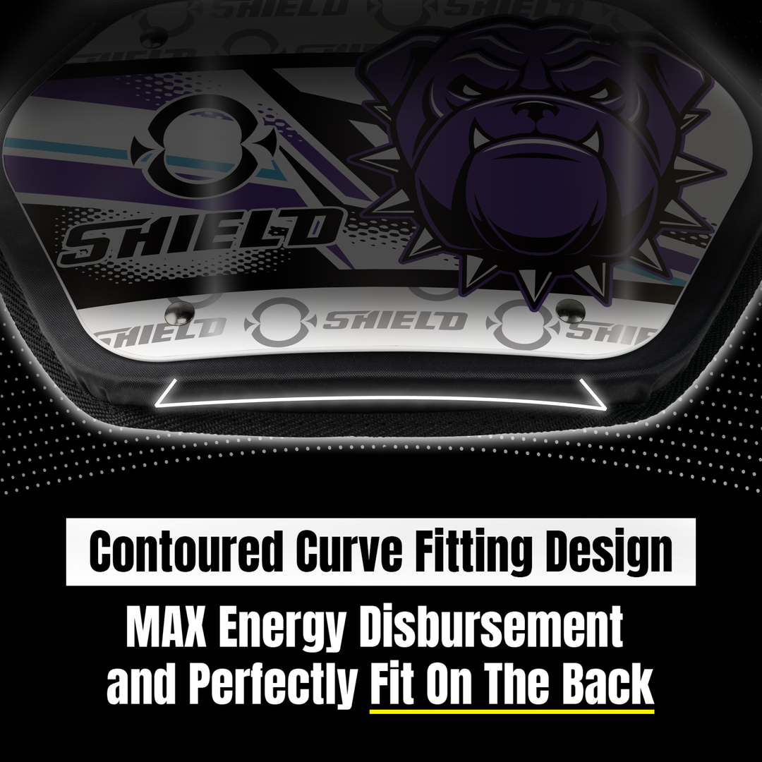 O Shield Danger Dog Football Back Plate, Back Plate for Football, Lower Back Pads for Football Players, Rear Protector