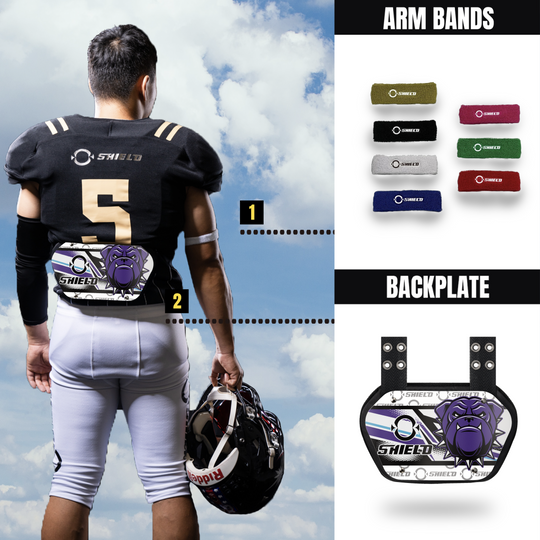 O Shield Danger Dog Football Back Plate, Back Plate for Football, Lower Back Pads for Football Players, Rear Protector