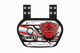 O Shield Danger Dog Football Back Plate- Red