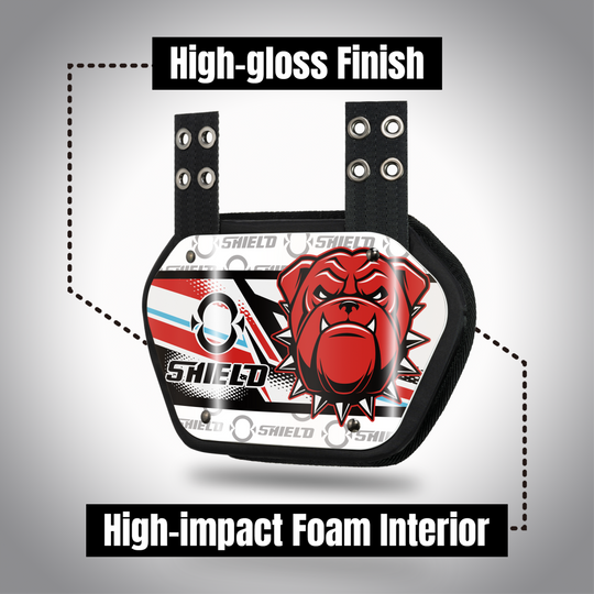 O Shield Danger Dog Football Back Plate, Back Plate for Football, Lower Back Pads for Football Players, Rear Protector