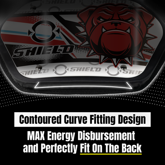 O Shield Danger Dog Football Back Plate, Back Plate for Football, Lower Back Pads for Football Players, Rear Protector