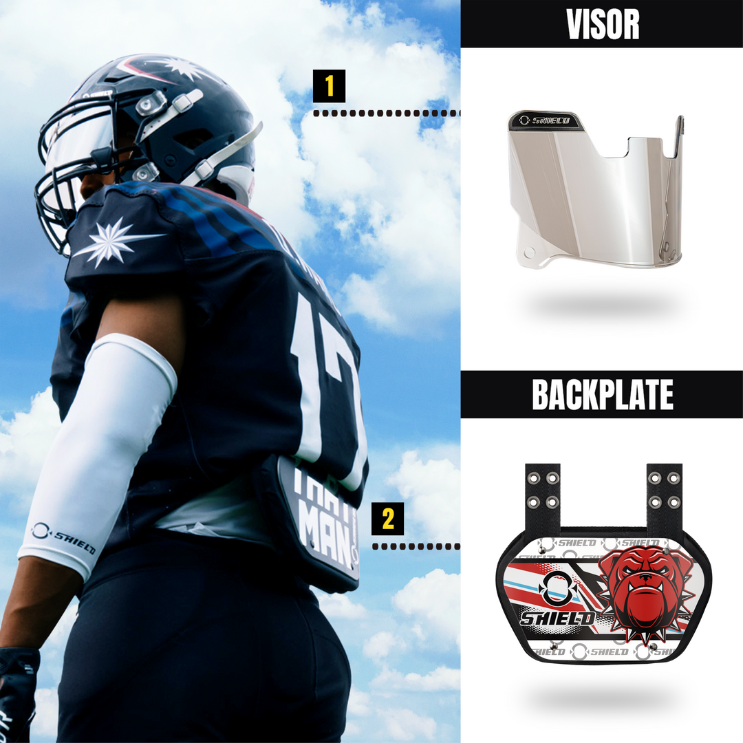 O Shield Danger Dog Football Back Plate, Back Plate for Football, Lower Back Pads for Football Players, Rear Protector