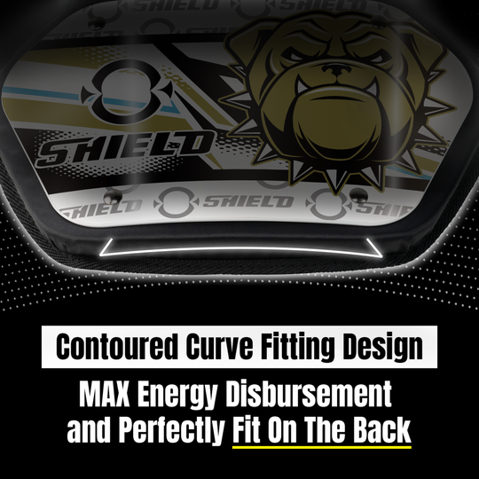 O Shield Danger Dog Football Back Plate, Back Plate for Football, Lower Back Pads for Football Players, Rear Protector