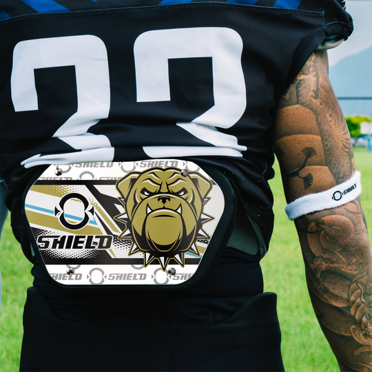 O Shield Danger Dog Football Back Plate, Back Plate for Football, Lower Back Pads for Football Players, Rear Protector