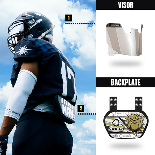O Shield Danger Dog Football Back Plate, Back Plate for Football, Lower Back Pads for Football Players, Rear Protector