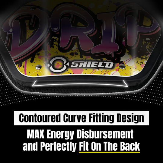 O Shield DRIP Football Back Plate, Lower Back Pads for Football Players, Rear Protector, Universal Fit