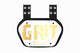 O Shield GRIT Gold Chrome Football Back Plate – White