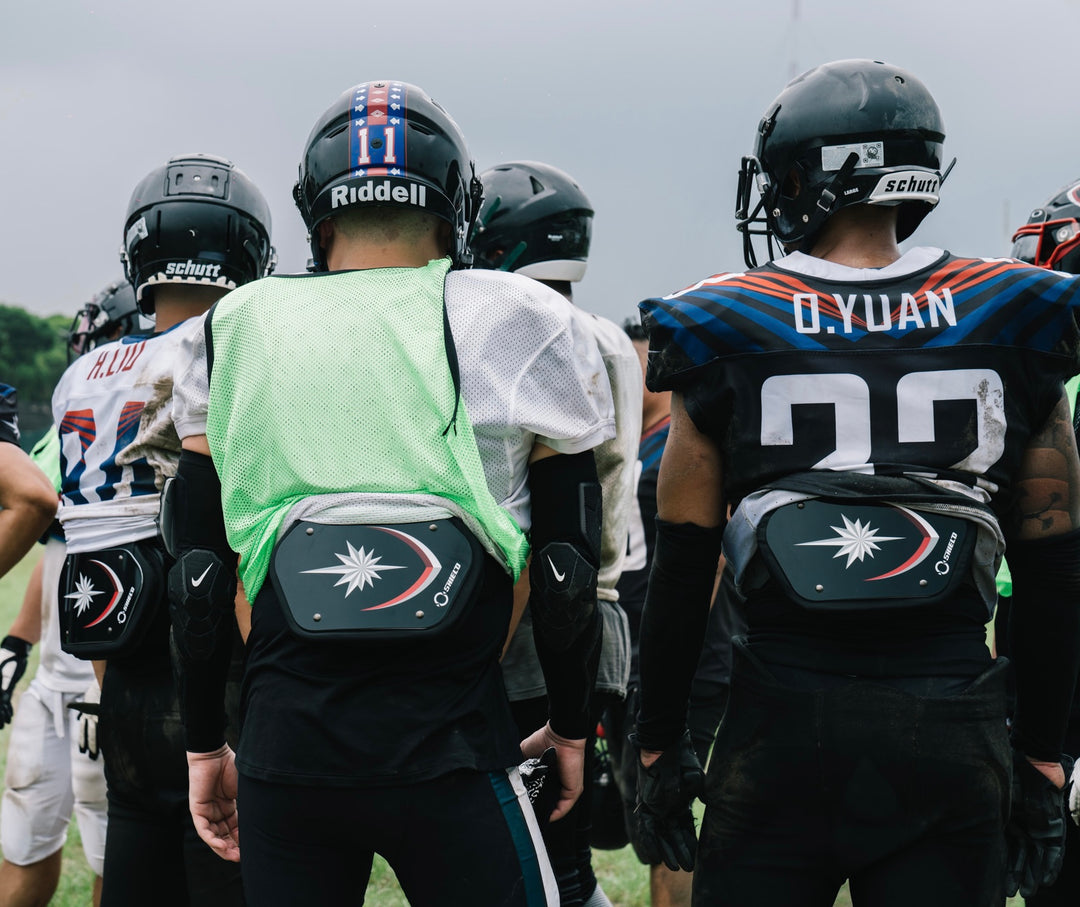 12 Pcs O Shield Team Custom Unique Style Personalized Backplate Football Rear Protector for Football Players, Football Team, Universal Fit