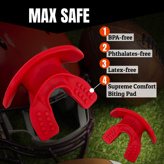 O Shield Core Series Football Mouthguard- Red