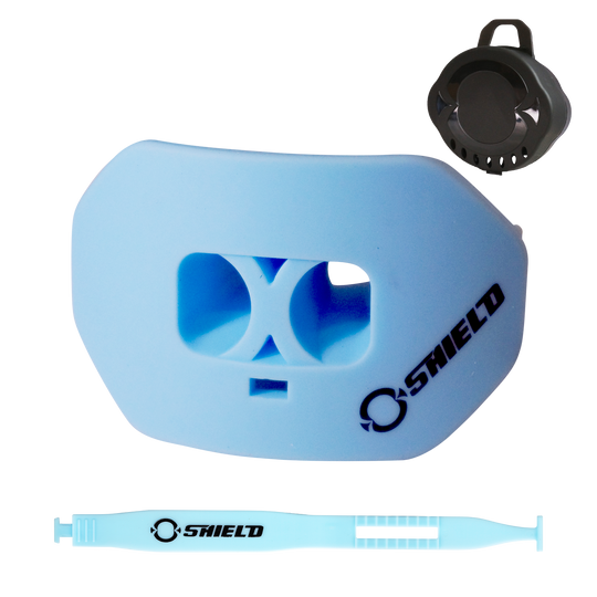 O Shield Core Series Football Mouthguard- Columbia Blue