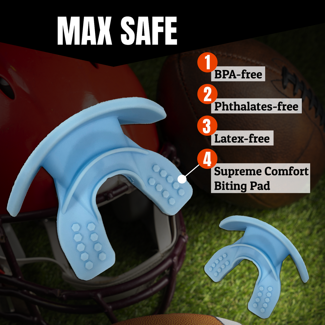 O Shield Core Series Football Mouthguard- Columbia Blue