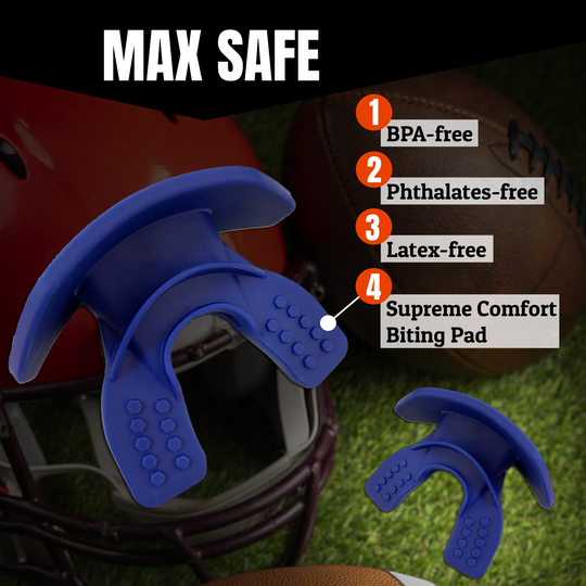 O Shield Core Series Football Mouthguard- Royal Blue